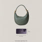 Artisan Elegance Crescent Bag - Mineral Green