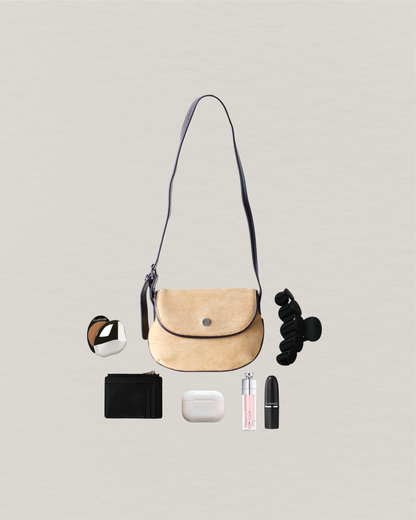 Classic Saddle Underarm Bag - Almond