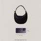 Artisan Elegance Crescent Bag - Black Currant