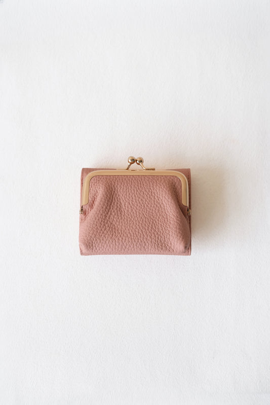 Signature Metal-Clasp Compact Wallet - Pink