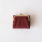 Signature Metal-Clasp Compact Wallet - Wine Red