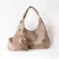 Chic Minimalist Shoulder Tote - Khaki