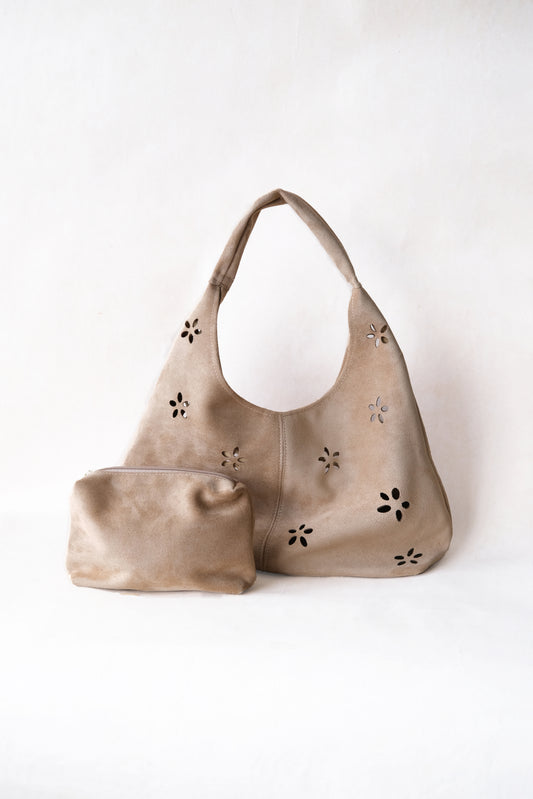 Chic Minimalist Shoulder Tote - Khaki