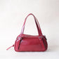 Vintage Baguette Shoulder Bag - Red