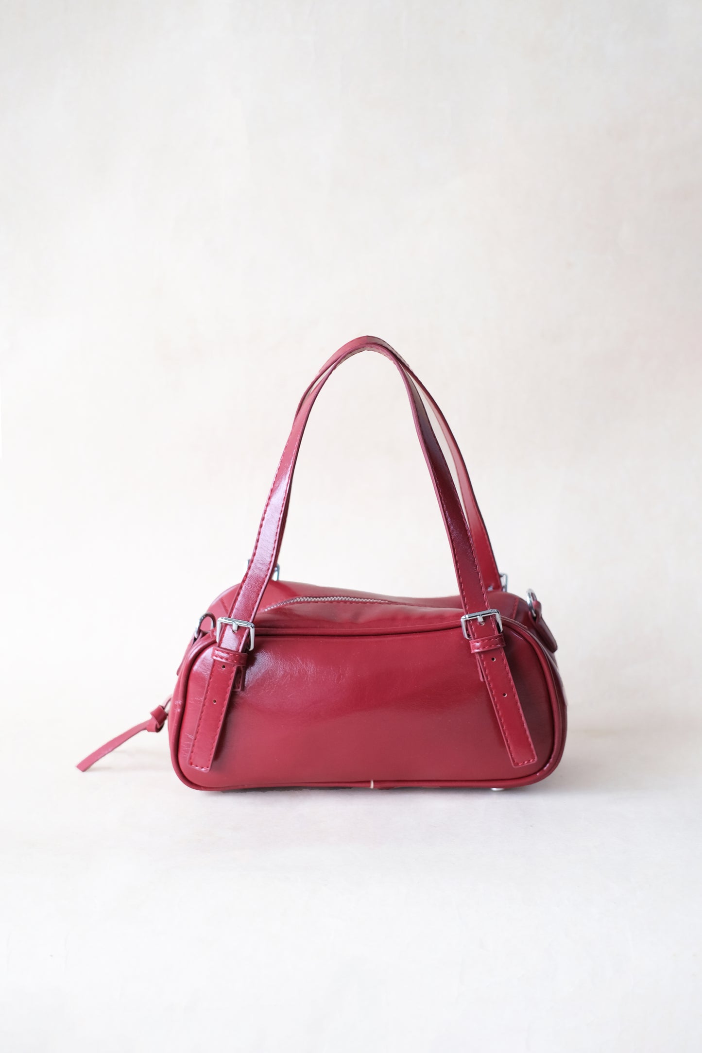Vintage Baguette Shoulder Bag - Red