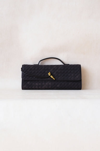 Artisan Crafted Flap Bag - Dark Chocolate