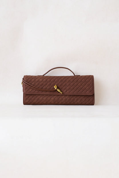 Artisan Crafted Flap Bag - Chestnut