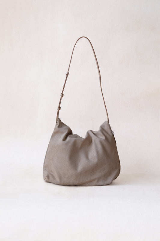 Classic Ruched Bag - Almond