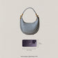 Artisan Elegance Crescent Bag - Agate Grey