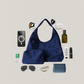 Chic Minimalist Shoulder Tote - Dark Blue