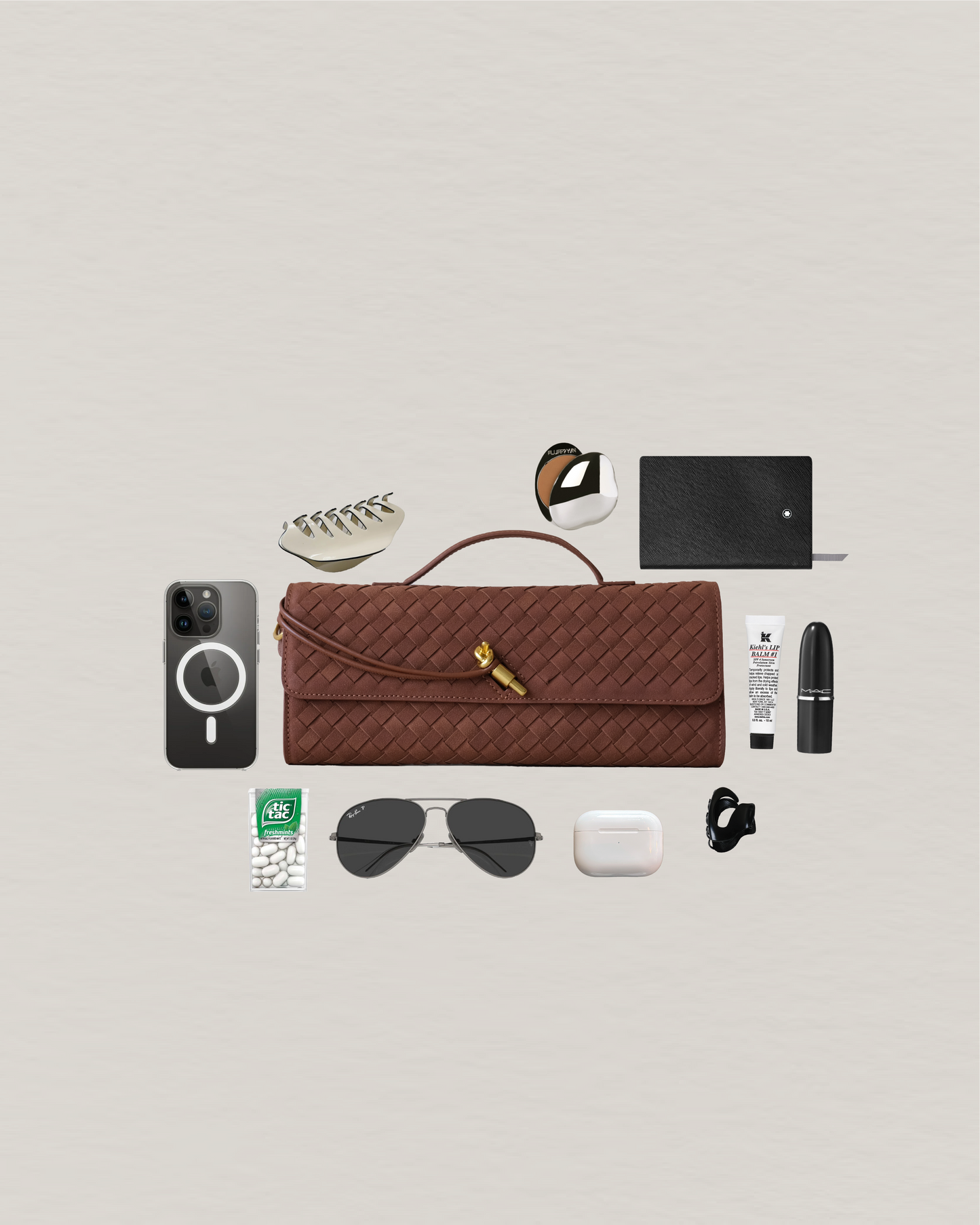 Artisan Crafted Flap Bag - Chestnut