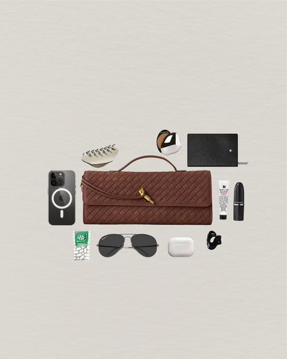 Artisan Crafted Flap Bag - Chestnut