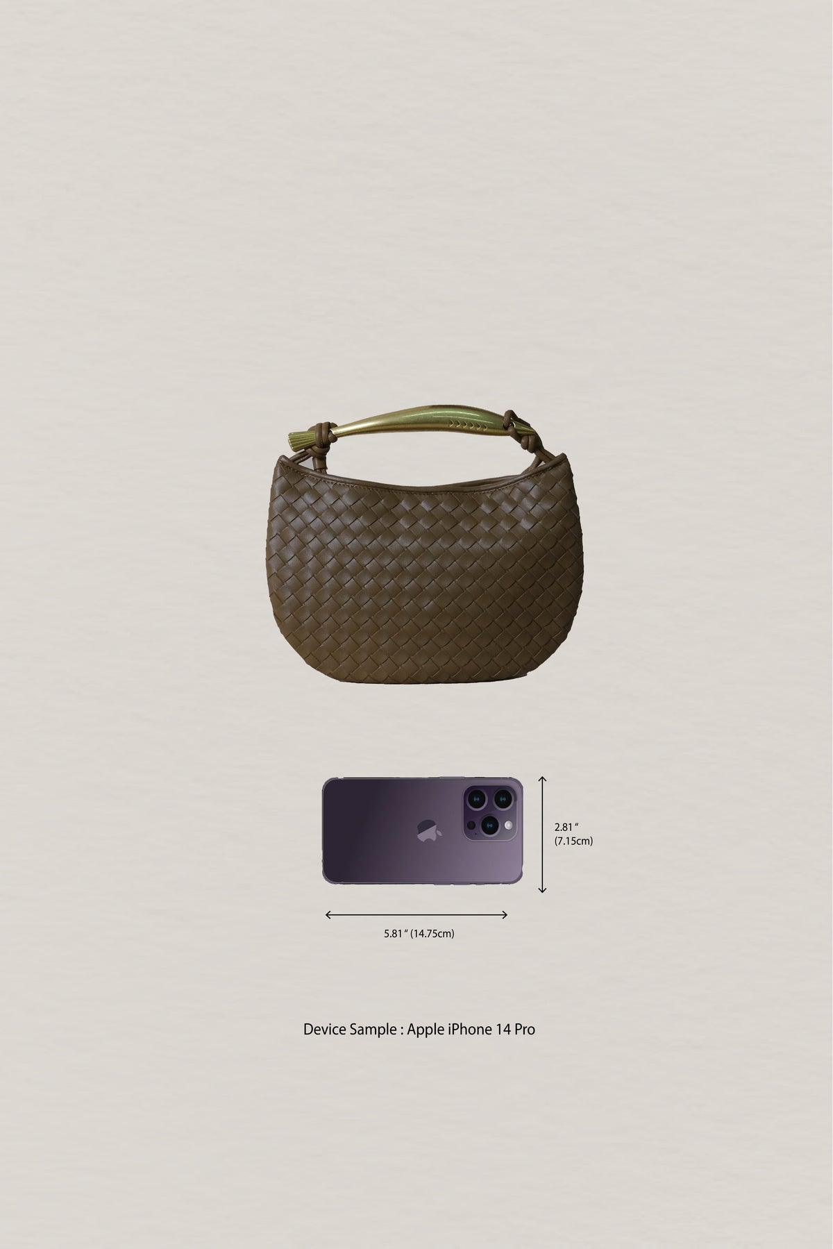 Artisan Classic Dumpling Bag - Shinny Khaki
