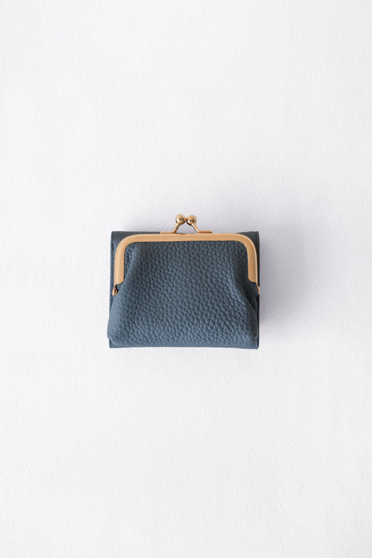 Signature Metal-Clasp Compact Wallet - Blue