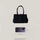 Mini Classic Flow Vegan Leather Tote - Black Purple