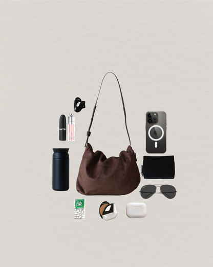 Classic Ruched Bag - Coffee
