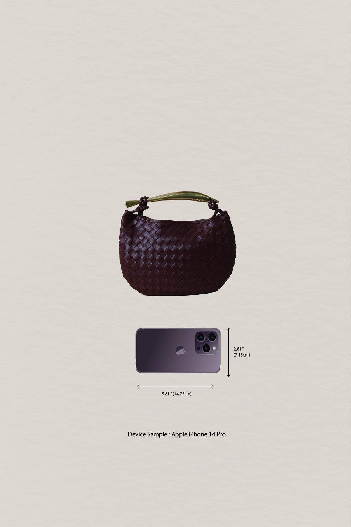 Artisan Classic Dumpling Bag - Shinny Wine Red