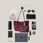 French Ease Tote - Wine Red