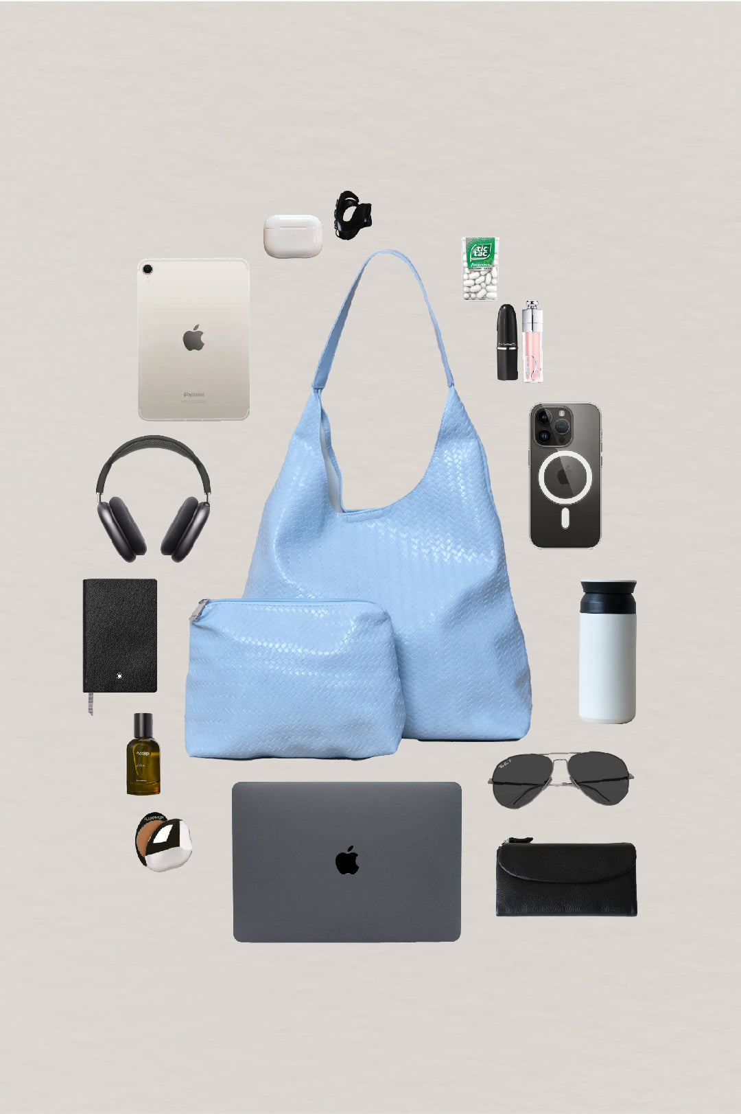 The Pure Elegance Tote - Baby Blue