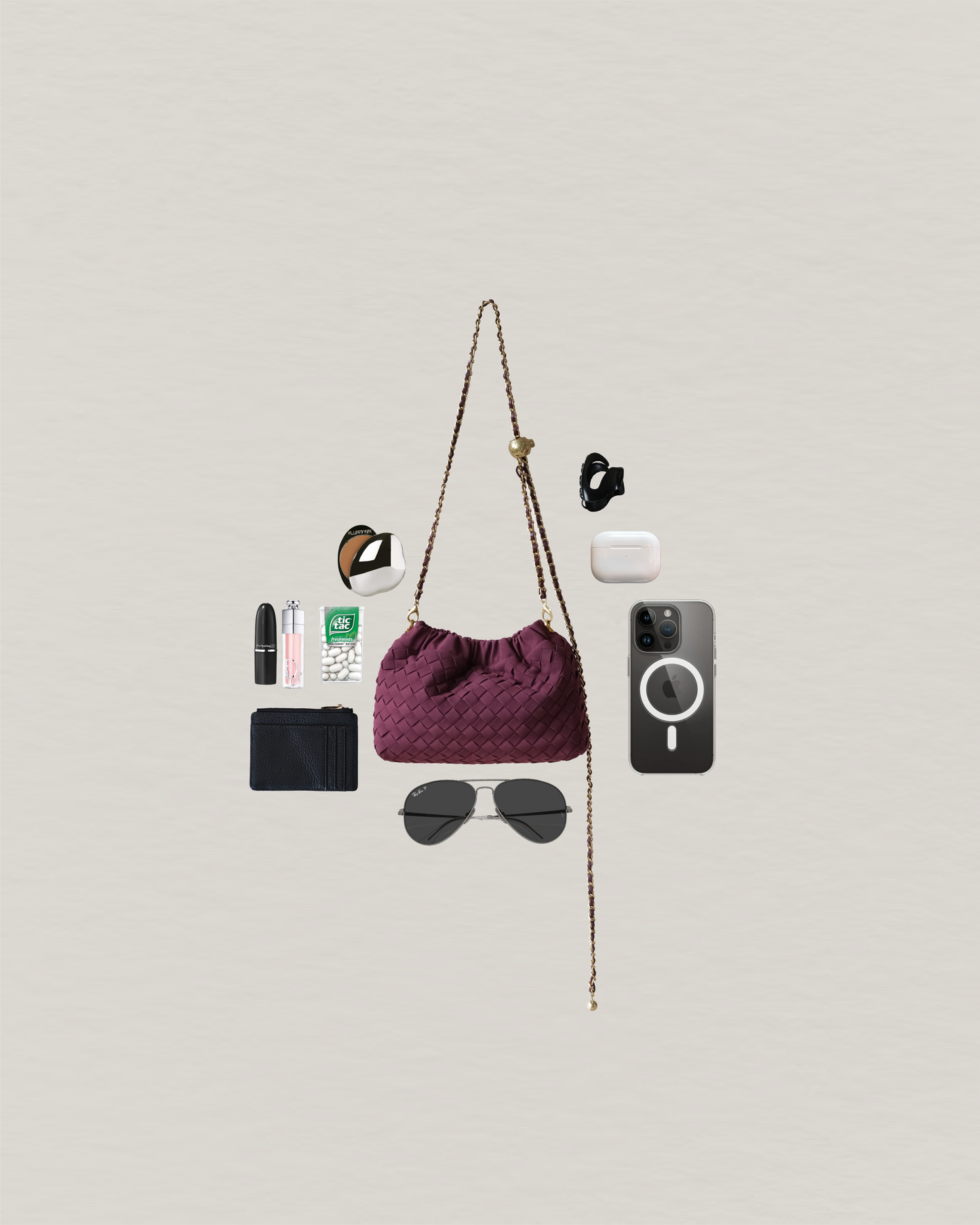 Artisan Signature Cloud Bag - Bordeaux Red