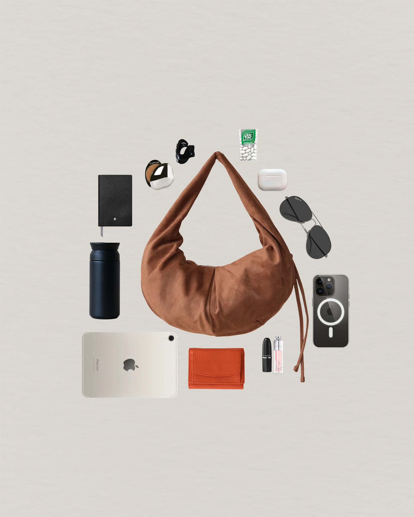 The Signature Crescent Bag - Chestnut