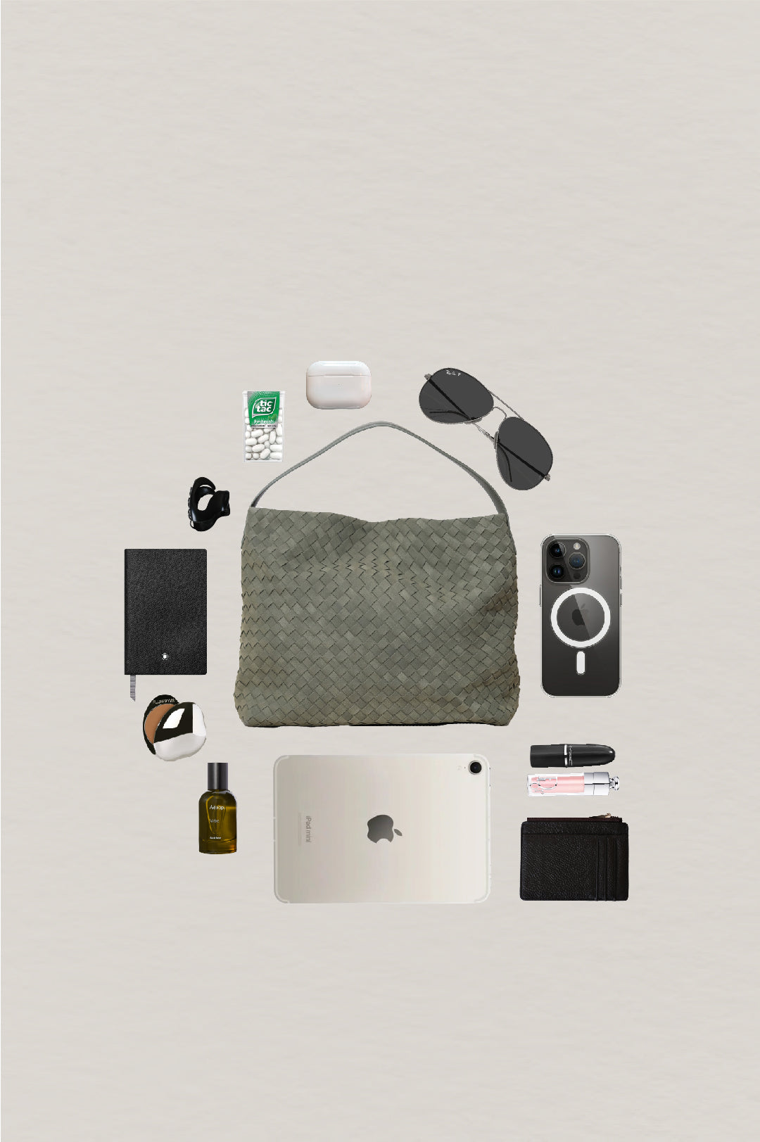 Artisan Soft Texture Tote - Olive Green