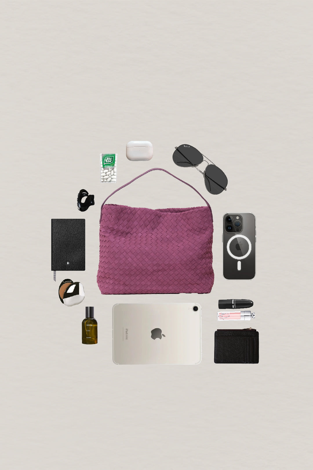 Artisan Soft Texture Tote - Wine Red