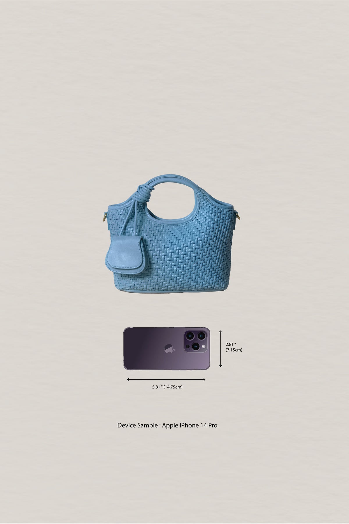 Artisan Sophia Basket Bag - Sea Blue