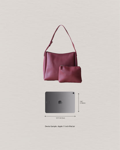 The Elara Tote - Wine Red