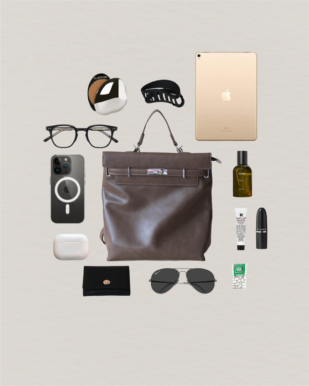 The Vivienne Backpack Tote - Coffee