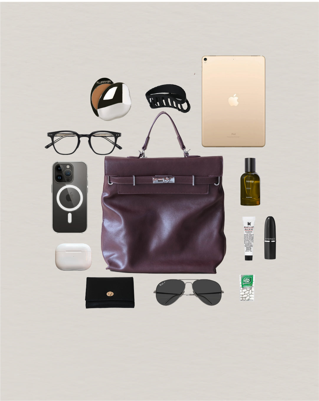 The Vivienne Backpack Tote - Wine Red