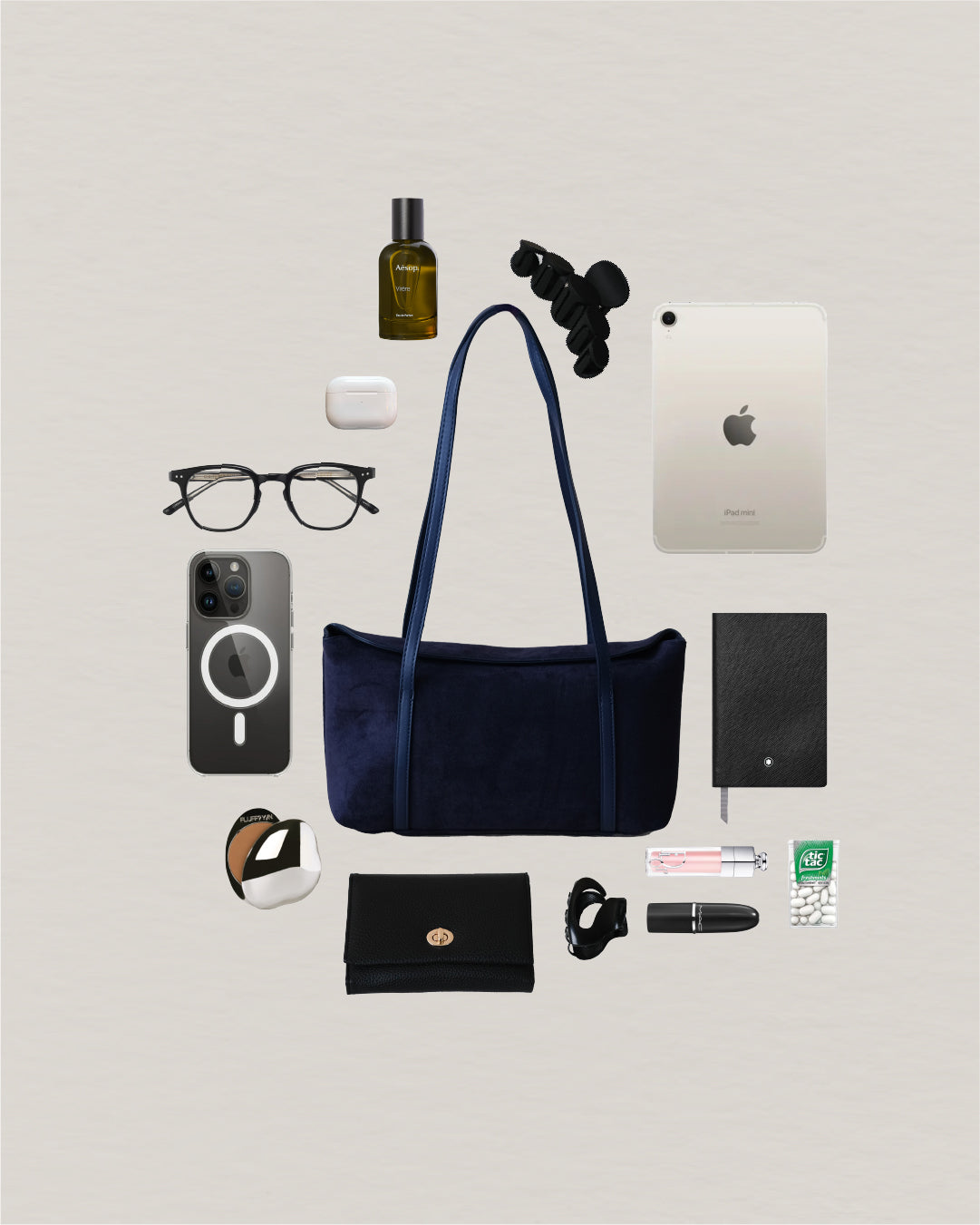 Matte Épure Carry Tote - Dark Blue