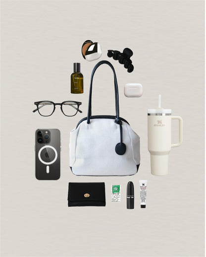 The Isabelle Shell Tote - White