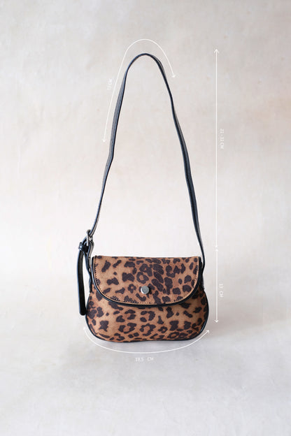 Classic Saddle Underarm Bag - Cocoa Leopard Print