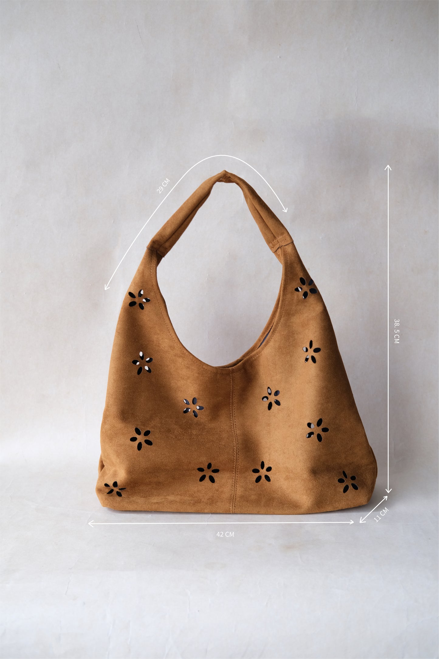 Chic Minimalist Shoulder Tote - Brown