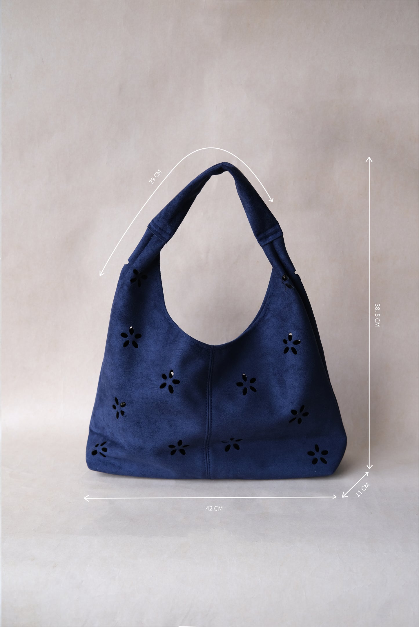 Chic Minimalist Shoulder Tote - Dark Blue