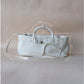Luna Belted Baguette - White