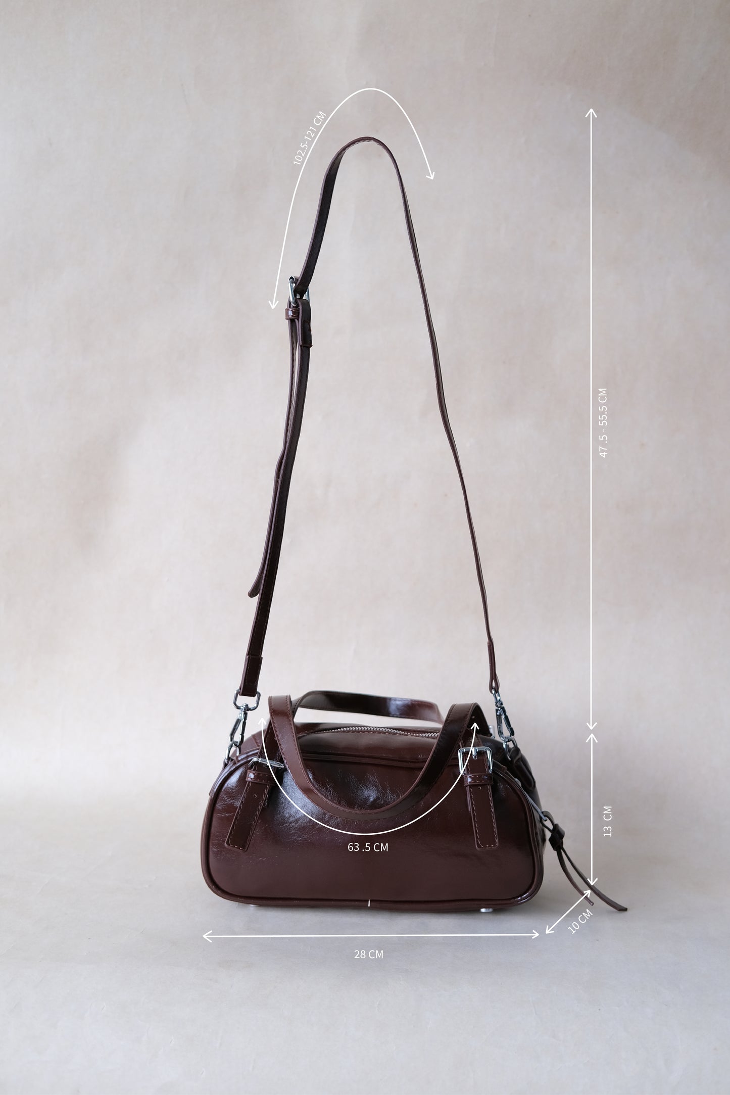 Vintage Baguette Shoulder Bag - Coffee