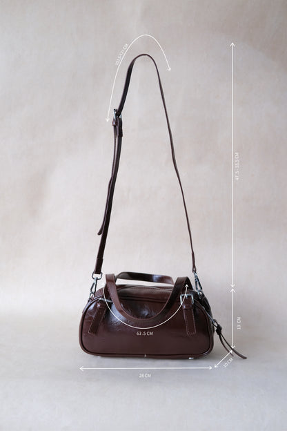 Vintage Baguette Shoulder Bag - Coffee