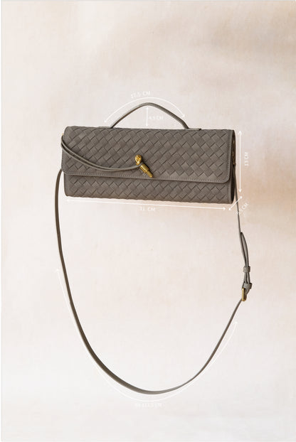 Artisan Crafted Flap Bag - Earthy Green