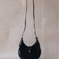 Classic Velvet Saddle Handbag - Classic Black