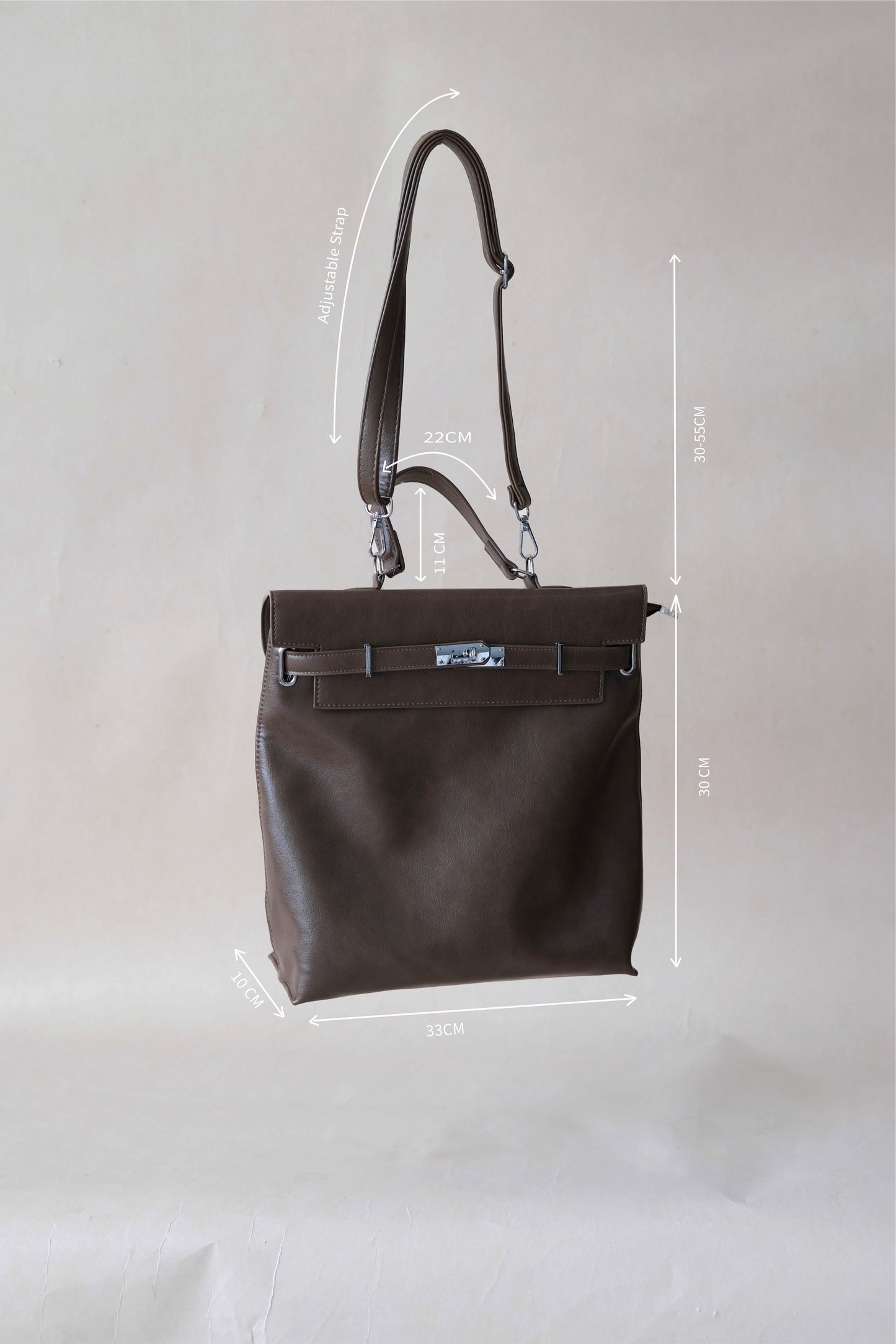 The Vivienne Backpack Tote - Coffee