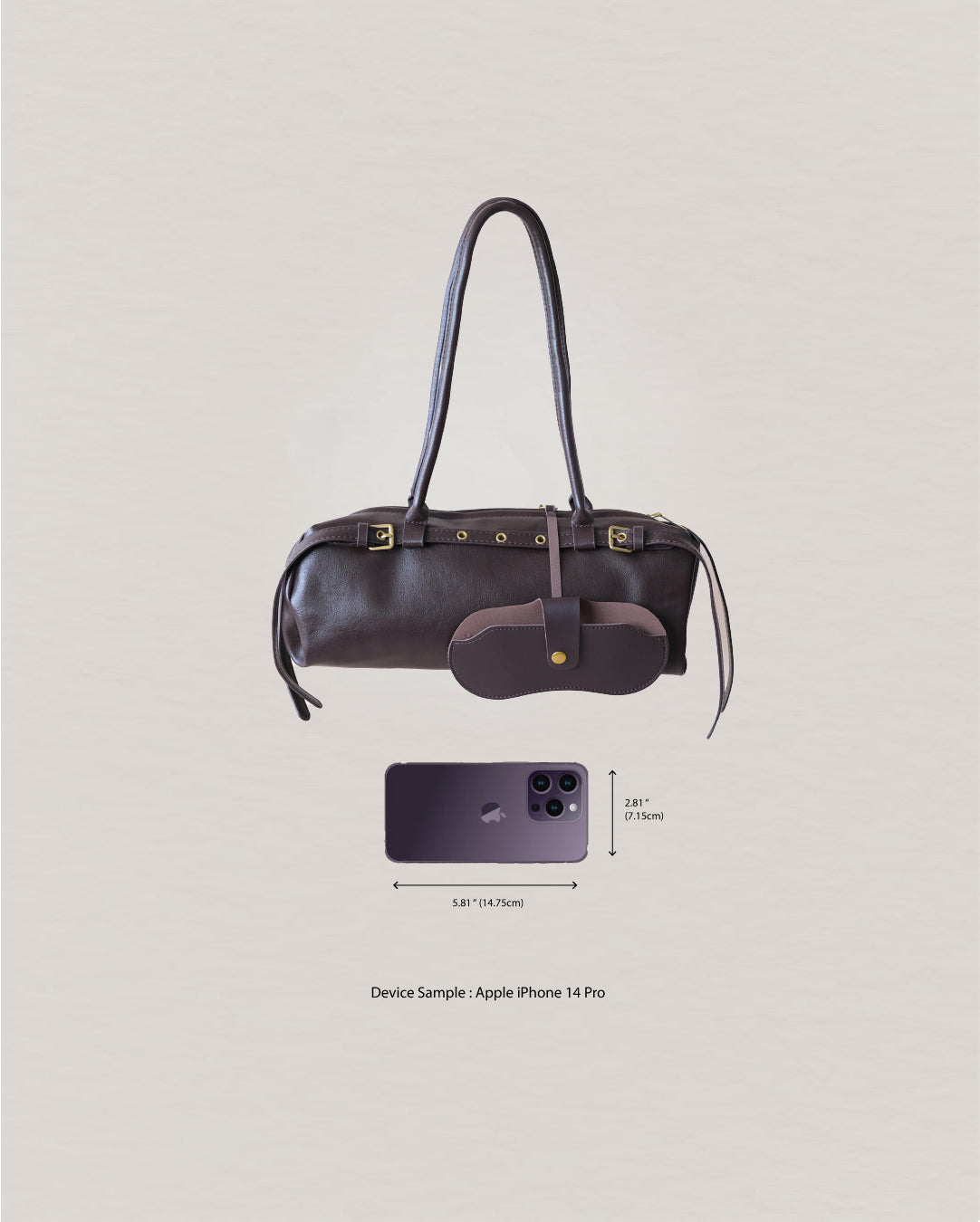 Aurora Classic Dome Bag- Dark Coffee
