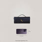 Artisan Crafted Flap Bag - Black Currant