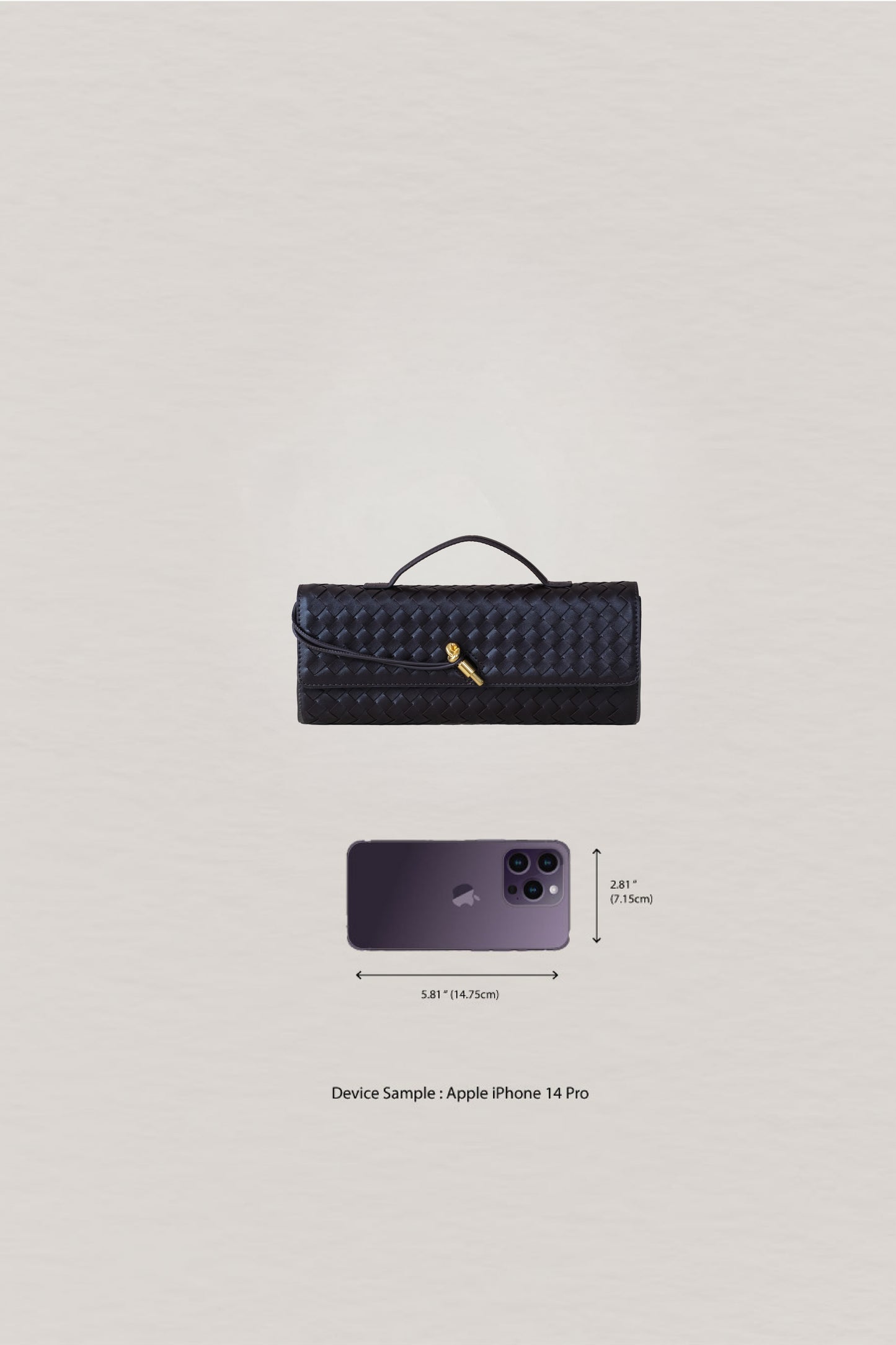 Artisan Crafted Flap Bag - Black Currant