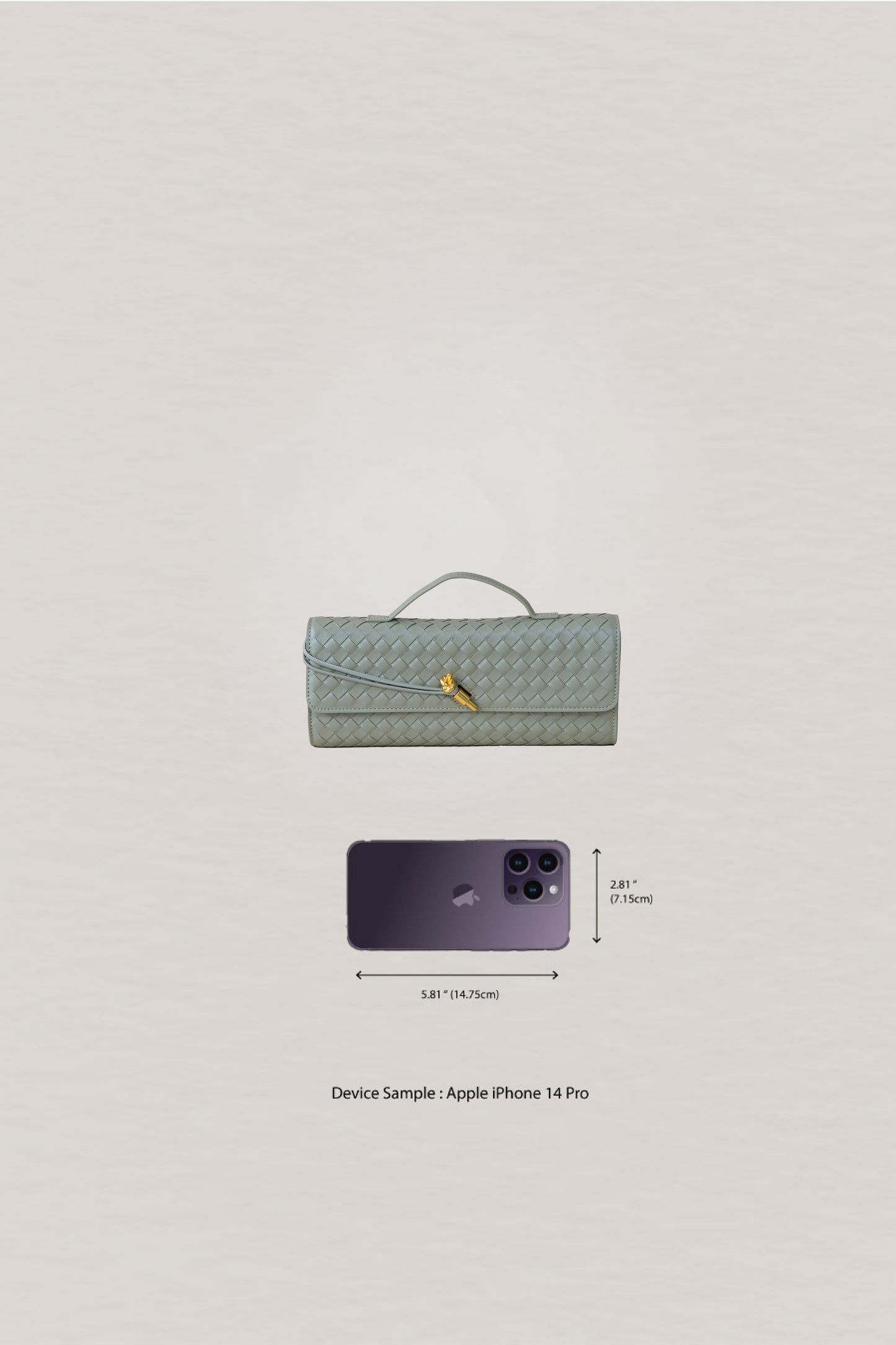 Artisan Crafted Flap Bag - Mineral Green