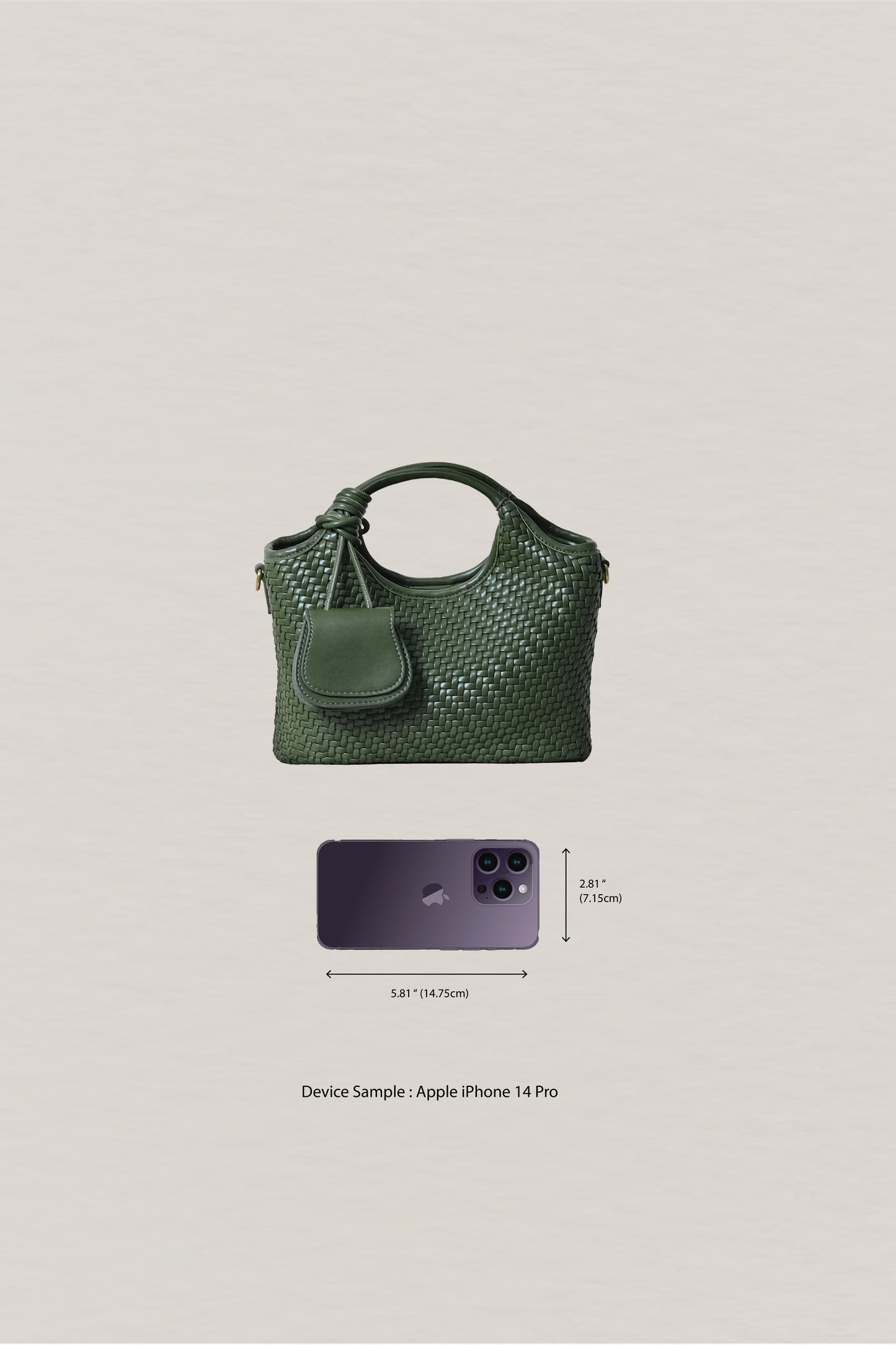Artisan Sophia Basket Bag - Jade Green