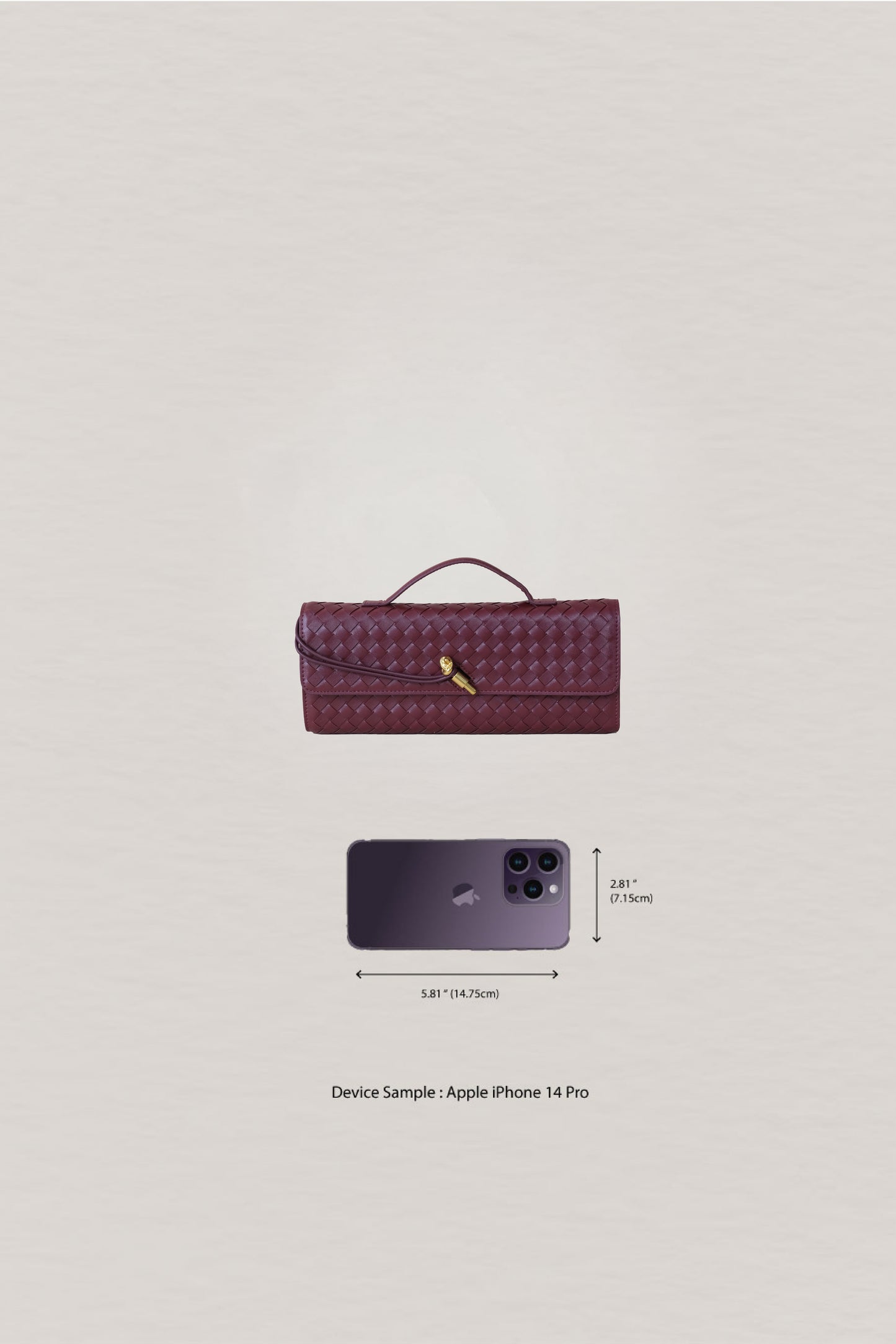 Artisan Crafted Flap Bag - Wine Red
