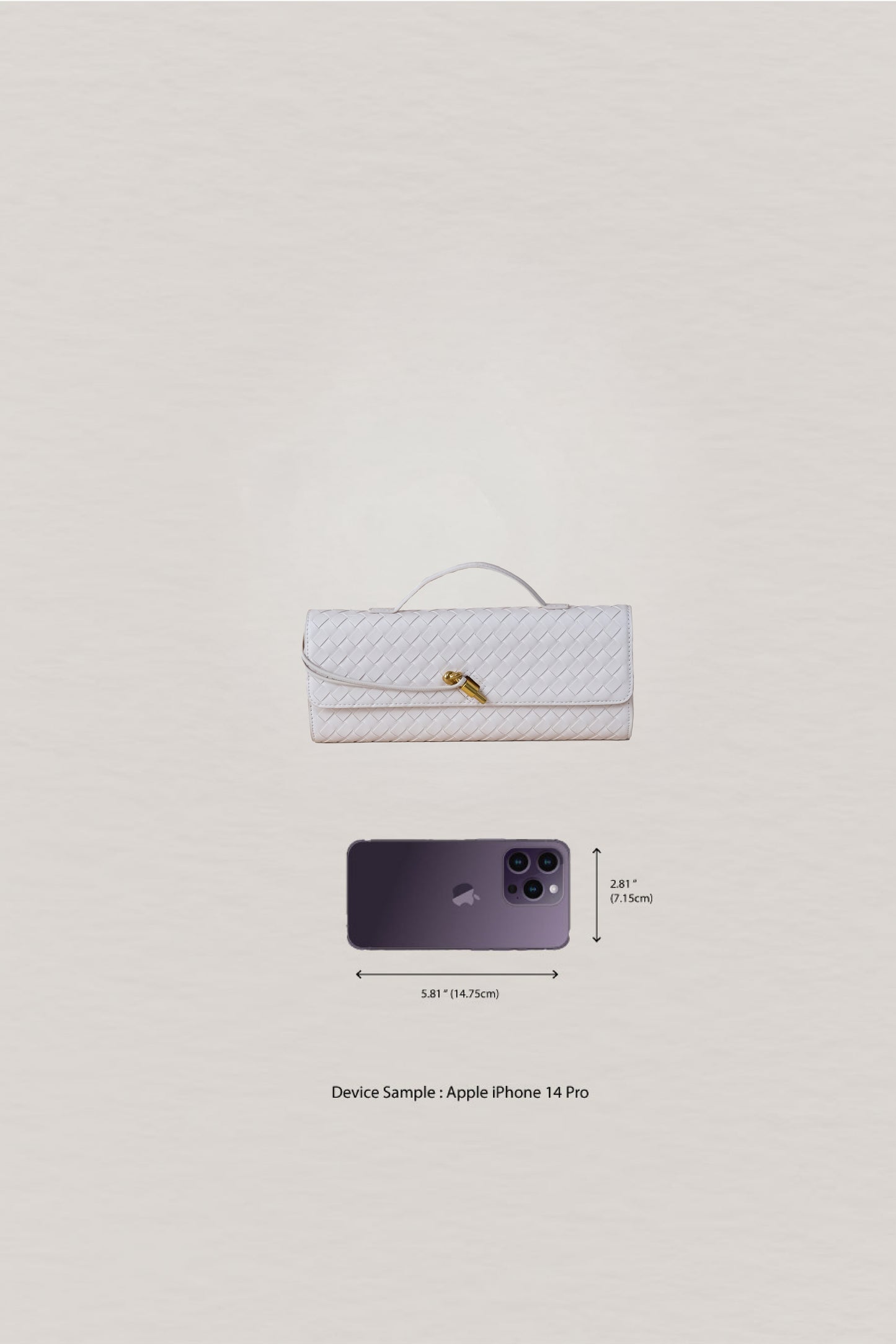 Artisan Crafted Flap Bag - Cream White