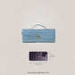 Artisan Crafted Flap Bag - Dusty Blue